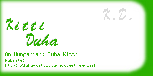 kitti duha business card